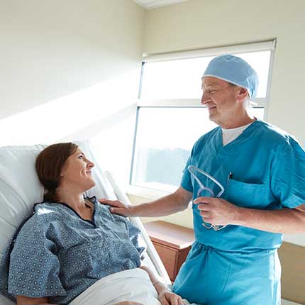 a doctor hugging a patient