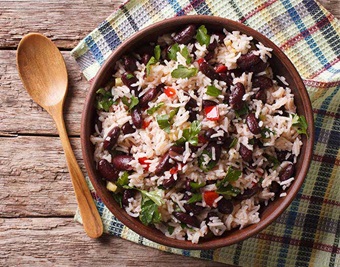 Red Bean and Rice with Corn on the Cob