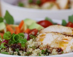 Chipotle Chicken Bowls with Cilantro-Lime Quinoa