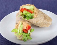 White Bean Hummus Wraps with Avocado and Bell Pepper