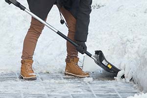 man shoveling snow